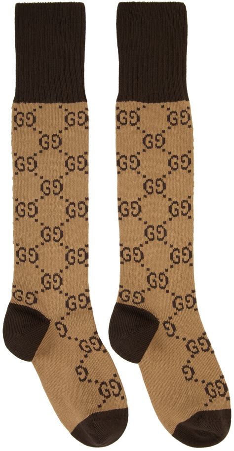 beige and brown gucci socks|Gucci socks tiger black.